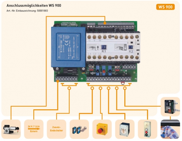 GfA Wendeschützsteuerung WS 900 2 Schütze 24 V Steuerspannung