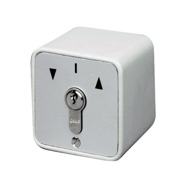 Schlüssel-Schalter AB tastend / AUF rastend Aufputz