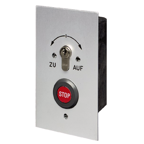 Schlüssel-Taster 2 Tast-Kontakt ZU/AUF STOP Unterputz
