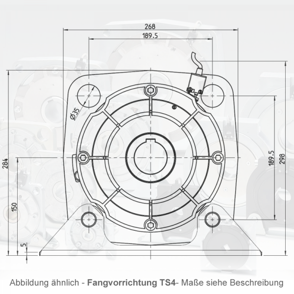 MFZ Fangvorrichtung TS4 Rund mit Nut 50 mm