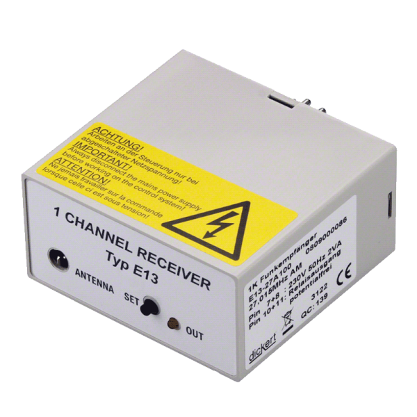 Dickert Röhrensockel Funkempfänger E13 - 11p 1 Kanal, E13-27A100