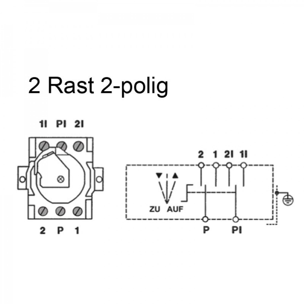 Einbau Krallen Schlüssel-Schalter 2 Rast-Kontakt AB/AUF