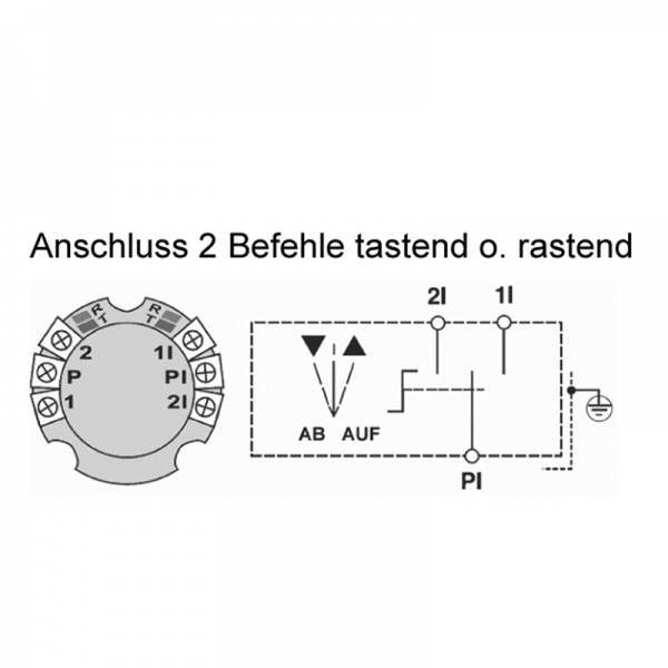 Schlüssel-Schalter 2 Rast-Kontakt AB/AUF Unterputz