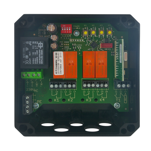 Dickert Funkempfänger E25Q 433-868 MHz AM 4 Kanal 230 Volt (Smart)