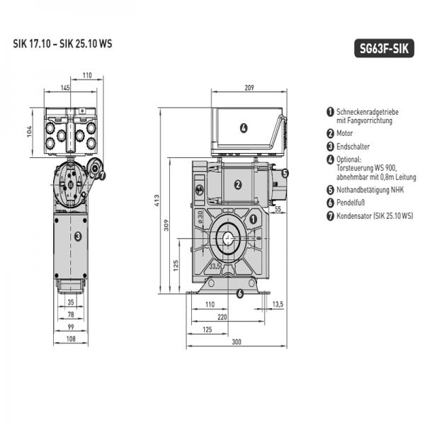 GfA Aufsteck-Elektromat SIK 25.10 WS SG63F-SIK