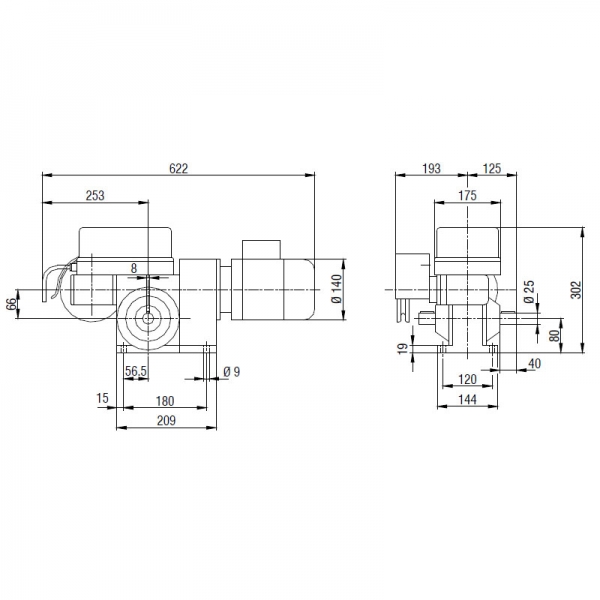 Gmf Schneckenradgetriebe WH 35 NHK Rolltore