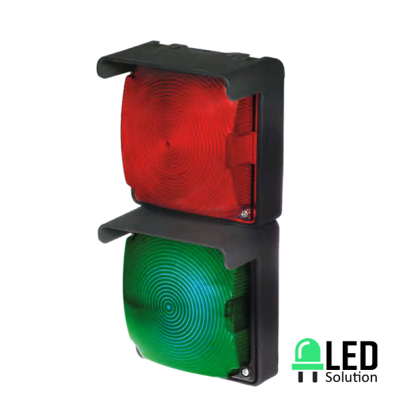 Doppel-Ampel Set LED Rot/Grün inkl. Wandbügel