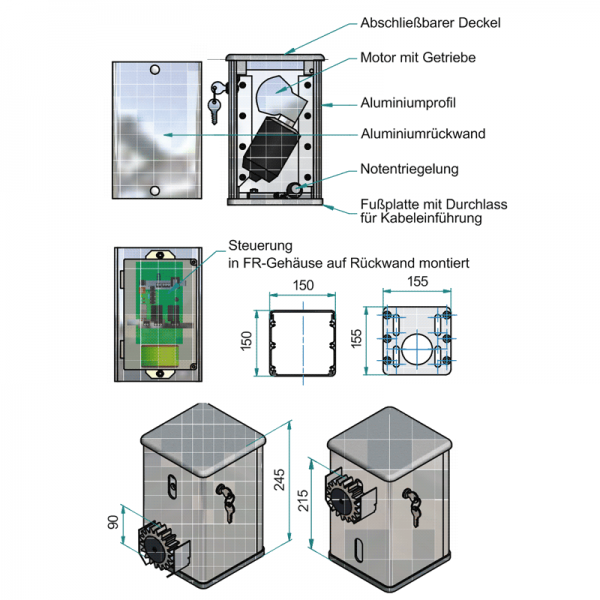 Belfox Schiebetorantrieb Vario Slider