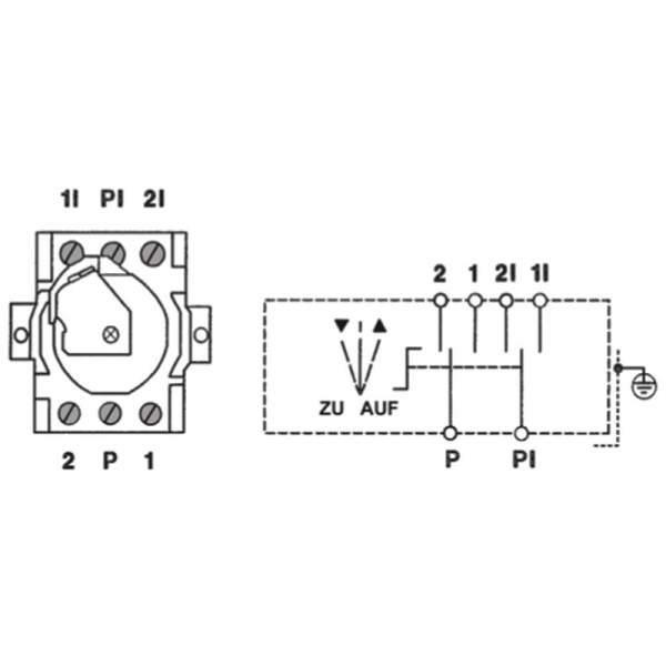 Einbau Fronttafel Schlüssel-Taster 2 Tast-Kontakt AB/AUF 2polig