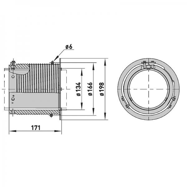 GfA Seiltrommel Ø 160mm für Siederohr Ø133mm für SG50F