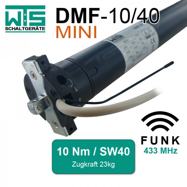 WTS Funk Mini Rohrmotor DMF-10/40 Empfänger 433 MHz