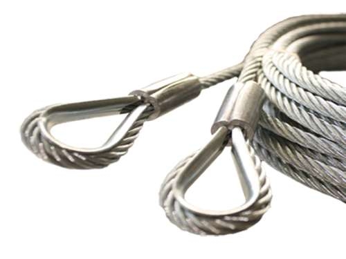 Doco Universal Trag-Seile Set 4 mm L= 6 mtr 2 Stück mit Kausche