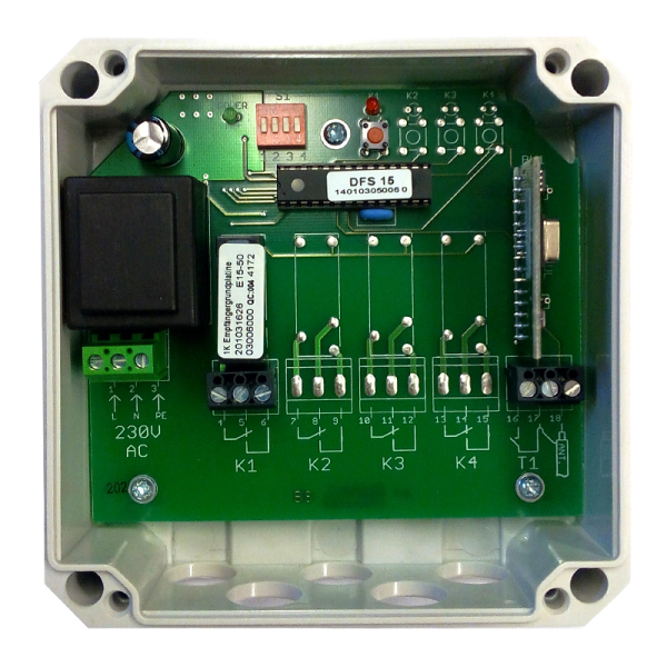 Dickert Funkempfänger E15 40 MHz FM 4 Kanal 230 V