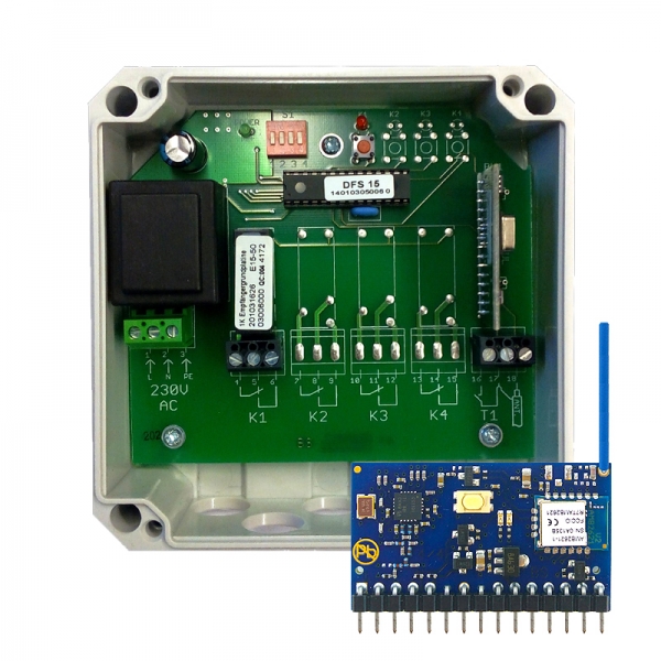 Dickert Funkempfänger E15 433-868 MHz AM 1 Kanal 230 Volt (Smart)