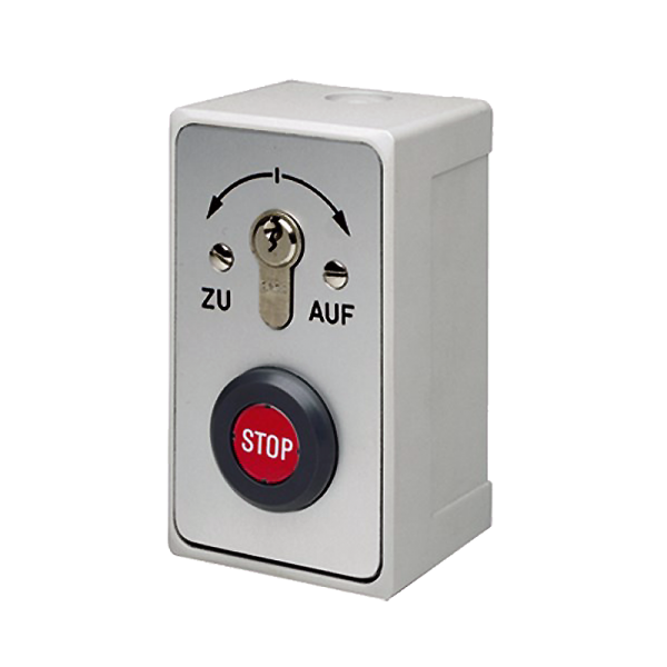 Schlüssel-Taster 2 Tast-Kontakt ZU/AUF STOP Aufputz