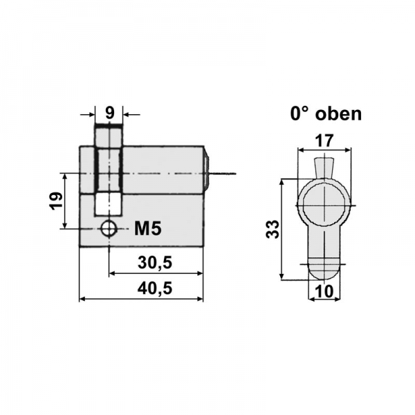Schlüssel-Schalter/Taster Unterputz ohne Abdeckblende