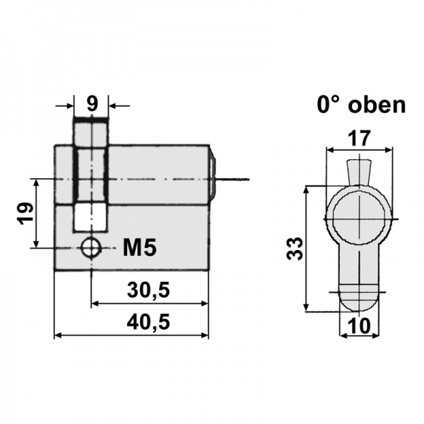 Schlüssel-Taster 1 Tast-Kontakt Impuls Aufputz