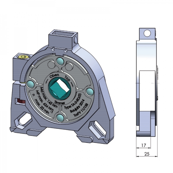 Timmer Abrollsicherung TA-0-RD/ZS Kleeblatt 16,5x16,5mm