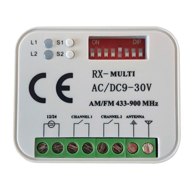 Rx Multi Marken Universalempfänger für mehrere Tor Antriebe  433-868 MHz 