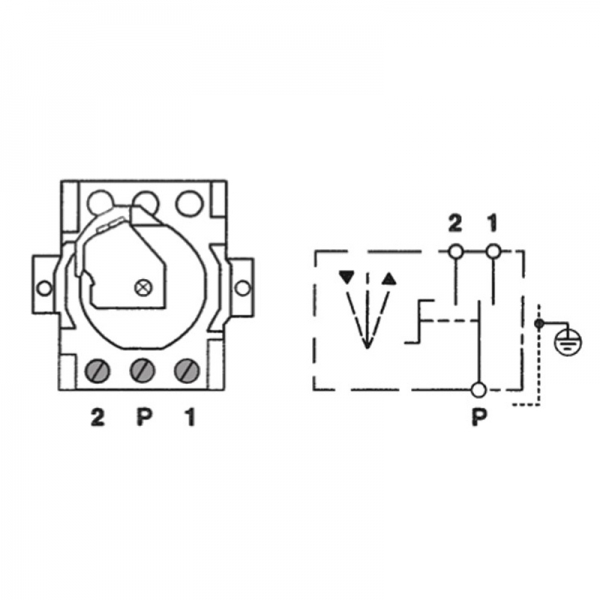 Einbau Fronttafel Schlüssel-Taster 2 Tast-Kontakt AB/AUF