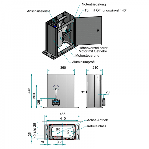 Belfox Schiebetorantrieb Premium Slider 500