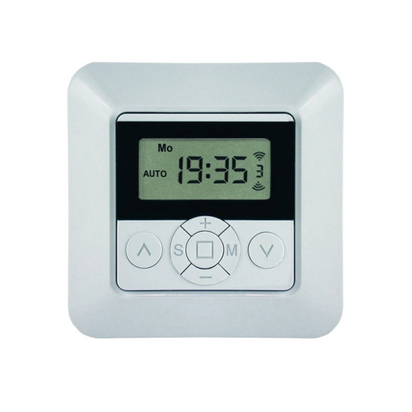 WTS Zeitschaltuhr mit Funkempfänger UP 433 MHz 230V zum Anschluss Rohrmotor