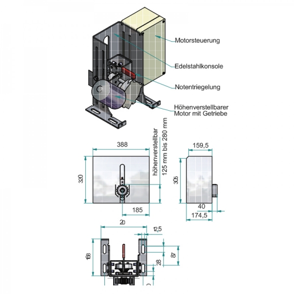 Belfox Schiebetorantrieb Ultra VA