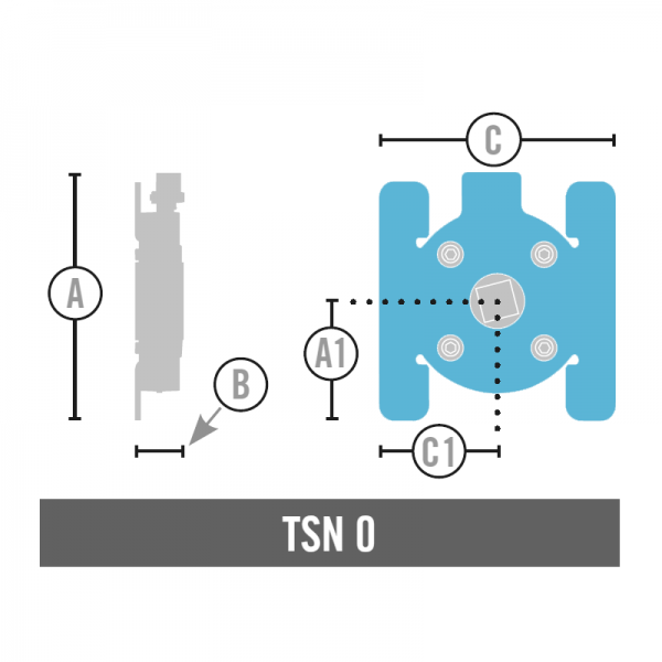 MFZ Fangvorrichtung TSN0-F vierkant 18 mm