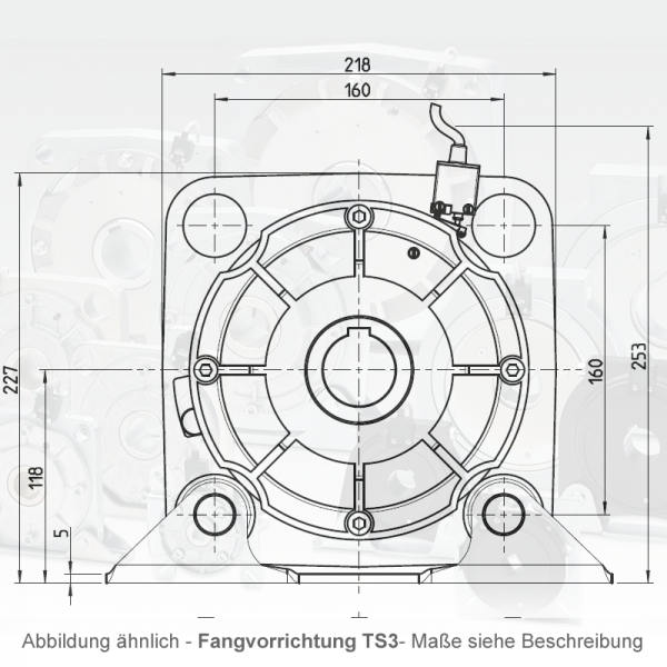 MFZ Fangvorrichtung TS3 Rund mit Nut 40/50 mm