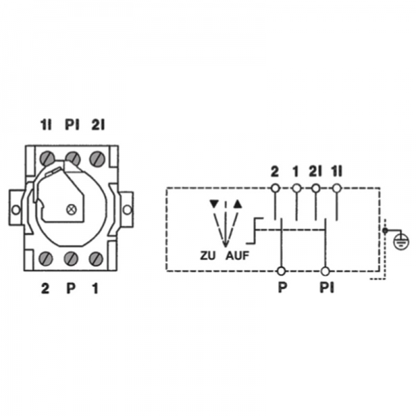 Einbau Fronttafel Schlüssel-Taster AB tastend AUF rastend