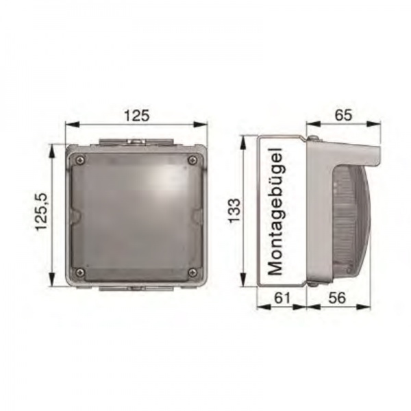 Einzel-Ampel LED inkl. Wandbügel