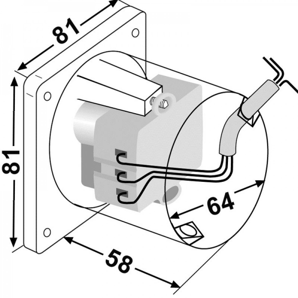 Schlüssel-Schalter/Taster Unterputz ohne Abdeckblende