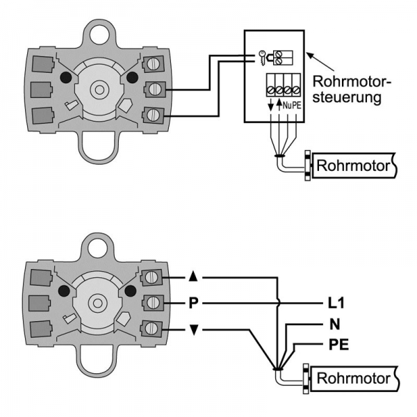Schlüssel-Schalter/Taster Unterputz ohne Abdeckblende