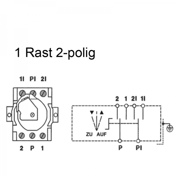 Einbau Krallen Schlüssel-Schalter 1 Rast-Kontakt AUS/EIN