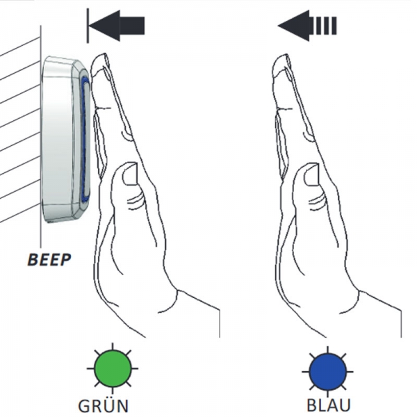 CDVI Touchschalter TTH2641E1B 433 MHz Schwarz 1 Kanal