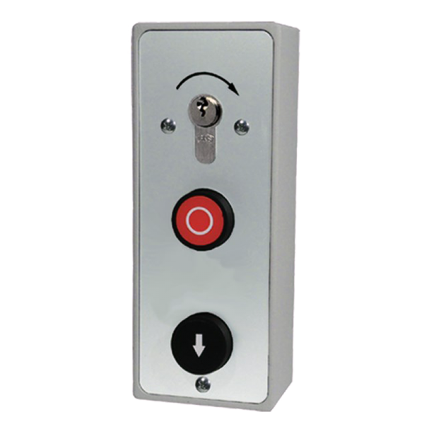 Schlüssel-Taster 1 Tast-Kontakt AUF STOP-AB Aufputz