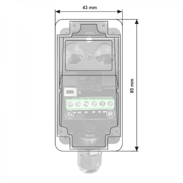 TORIX Reflektions-Lichtschranke kompatibel zu Hörmann, Sommer und anderen Torherstellern