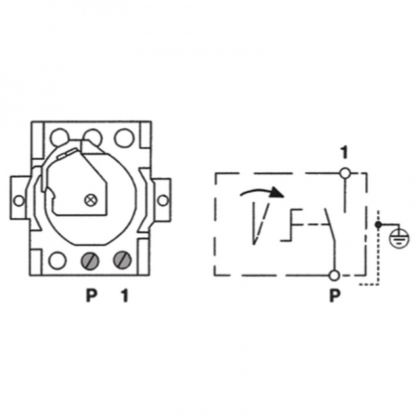 Einbau Fronttafel Schlüssel-Taster 1 Tast-Kontakt Impuls