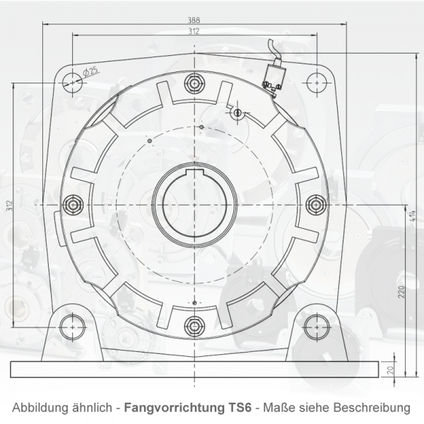 MFZ Fangvorrichtung TS6 Rund mit Nut 80 mm